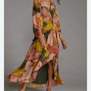 Anthropologie Hutch Geo Wrap dress